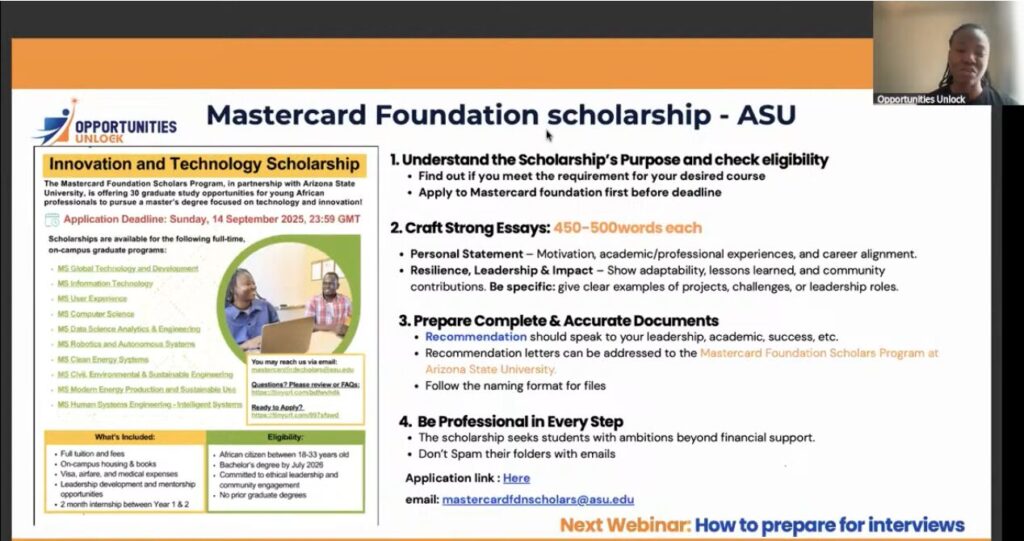 opportunities unlock scholarship 1 webinar